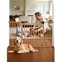 Babelio 29-55" Extra Wide Baby Gate, PressGuard P7, Brown Wood Pattern