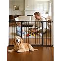 Babelio 29-55" Extra Wide Baby Gate with Door, PressGuard P7, Black