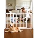 Babelio 29-55" Extra Wide Baby Gate with Door, PressGuard P7, White