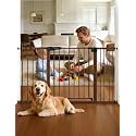 Babelio 29-55" Extra Wide Baby Gate, PressGuard P7, Black Wood Pattern