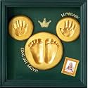 BABIES BLOOM - Baby Foot Printing Kit With Frame - Gift For Baby Shower Ceremony - Baby Hand And Foot Casting Kit (Led frame Yellow)