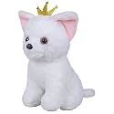 Babique Crown Dog Plush Soft Toy Cute Kids Animal Home Decor Boys/Girls/Baby White Color 30 cm (Pack of 1)