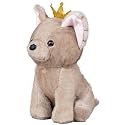 Babique Crown Dog Plush Soft Toy Cute Kids Animal Home Decor Boys/Girls/Baby Brown Color 30 cm (Pack of 1)