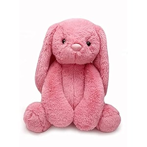 babique huggable bunny plush soft toy stuffed cute kids animal home decor boysgirlsbaby pink color 35 cm pack of 1