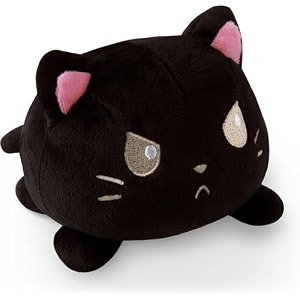 babique reversible plushie cat stuffed soft toy plush soft toy cute kids animal home decor boysgirlsbaby black 15cm
