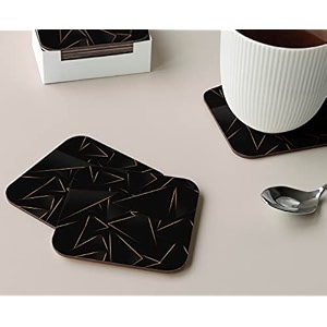 babique tea coaster set printed  mdf wood material coasters for home and kitchen office table dining table home decor set of 4 ct-39