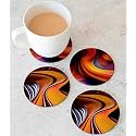 Babique Tea Coaster Set Printed , MDF Wood Material Coasters for Home and Kitchen, Office Table, Dining Table, Home Decor (Set of 4) CT-65
