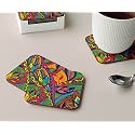 Babique Tea Coaster Set Printed , MDF Wood Material Coasters for Home and Kitchen, Office Table, Dining Table, Home Decor (Set of 4) CT-29
