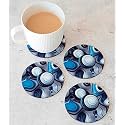 Babique Tea Coaster Set Printed , MDF Wood Material Coasters for Home and Kitchen, Office Table, Dining Table, Home Decor (Set of 4) CT-73