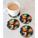 Babique Tea Coaster Set Printed , MDF Wood Material Coasters for Home and Kitchen, Office Table, Dining Table, Home Decor (Set of 4) CT-71