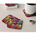 Babique Tea Coaster Set Printed , MDF Wood Material Coasters for Home and Kitchen, Office Table, Dining Table, Home Decor (Set of 4) CT-9