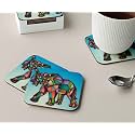 Babique Tea Coaster Set Printed , MDF Wood Material Coasters for Home and Kitchen, Office Table, Dining Table, Home Decor (Set of 4) CT-60