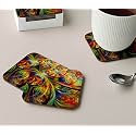 Babique Tea Coaster Set Printed , MDF Wood Material Coasters for Home and Kitchen, Office Table, Dining Table, Home Decor (Set of 4) CT-51