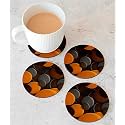 Babique Tea Coaster Set Printed , MDF Wood Material Coasters for Home and Kitchen, Office Table, Dining Table, Home Decor (Set of 4) CT-63