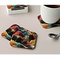 Babique Tea Coaster Set Printed , MDF Wood Material Coasters for Home and Kitchen, Office Table, Dining Table, Home Decor (Set of 4) CT-36