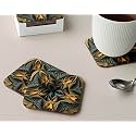 Babique Tea Coaster Set Printed , MDF Wood Material Coasters for Home and Kitchen, Office Table, Dining Table, Home Decor (Set of 4) CT-58