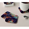 Babique Tea Coaster Set Printed , MDF Wood Material Coasters for Home and Kitchen, Office Table, Dining Table, Home Decor (Set of 4) CT-44