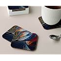 Babique Tea Coaster Set Printed , MDF Wood Material Coasters for Home and Kitchen, Office Table, Dining Table, Home Decor (Set of 4) CT-52