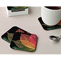 Babique Tea Coaster Set Printed , MDF Wood Material Coasters for Home and Kitchen, Office Table, Dining Table, Home Decor (Set of 4) CT-4
