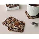 Babique Tea Coaster Set Printed , MDF Wood Material Coasters for Home and Kitchen, Office Table, Dining Table, Home Decor (Set of 4) CT-45