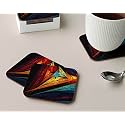 Babique Tea Coaster Set Printed , MDF Wood Material Coasters for Home and Kitchen, Office Table, Dining Table, Home Decor (Set of 4) CT-7