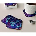 Babique Tea Coaster Set Printed , MDF Wood Material Coasters for Home and Kitchen, Office Table, Dining Table, Home Decor (Set of 4) CT-53