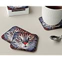Babique Tea Coaster Set Printed , MDF Wood Material Coasters for Home and Kitchen, Office Table, Dining Table, Home Decor (Set of 4) CT-61