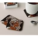 Babique Tea Coaster Set Printed , MDF Wood Material Coasters for Home and Kitchen, Office Table, Dining Table, Home Decor (Set of 4) CT-28