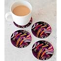 Babique Tea Coaster Set Printed , MDF Wood Material Coasters for Home and Kitchen, Office Table, Dining Table, Home Decor (Set of 4) CT-72