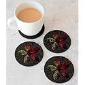 Babique Tea Coaster Set Printed , MDF Wood Material Coasters for Home and Kitchen, Office Table, Dining Table, Home Decor (Set of 4) CT-64