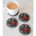 Babique Tea Coaster Set Mandala Art Printed , MDF Wood Material Coasters for Home and Kitchen, Office Table, Dining Table, Home Decor (3.5x3.5 inches, Set of 6) (Design-32)