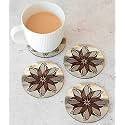 Babique Tea Coaster Set Mandala Art Printed , MDF Wood Material Coasters for Home and Kitchen, Office Table, Dining Table, Home Decor (3.5x3.5 inches, Set of 6) (Design-31)