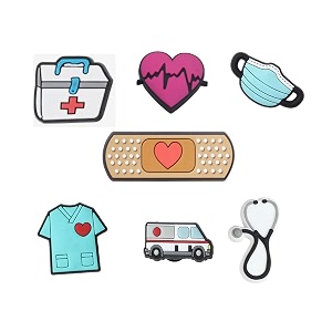 babole pack of 7 medical charms for clogs and sandels