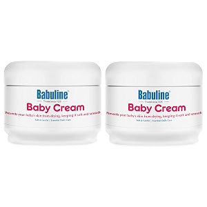 babuline baby cream for soft supple baby moisturized skin  baby body cream enriched with almond oil olive oil vitamin e  extra nourishing gentle formula - 50g x pack of 2