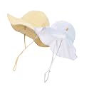 Baby &amp; Toddler Wide Brim Sun Hats UPF 50+ Sun Protection Bucket Cap Cute Adjustable Hat in Seersucker