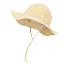 Baby &amp; Toddler Wide Brim Sun Hats UPF 50+ Sun Protection Bucket Cap Cute Adjustable Hat in Seersucker