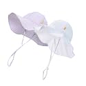 Baby &amp; Toddler Wide Brim Sun Hats UPF 50+ Sun Protection Bucket Cap Cute Adjustable Hat in Seersucker