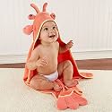 Baby Aspen Baby Boys Lobster Laughs (Updated Gift Packaging) Hooded Towel, Orange, 1 Count US