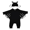 Baby Bat Costume My 1st Halloween Outfit Pumpkin Newborn Baby Boy Costume Black Bat Bodysuit Long Sleeve Romper With Hats