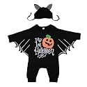 Baby Bat Costume My 1st Halloween Outfit Pumpkin Newborn Baby Boy Costume Black Bat Bodysuit Long Sleeve Romper With Hats