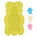 Baby Bath Cushion, Newborn Bath Support Sponge for Tub &amp; Sink-Yellow