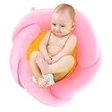 Baby Girl Bath Lotus Cushion Sink Bather Petal Newborn Bathtub Mat Bathing Tub Seat Support Lounger Flower Bathing Pad Non-Slip Safety Sink Insert Tub Pink
