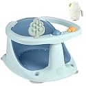 Baby Bath Seat for Babies 6 Months & Up - Bathtub Seats for Babies Sitting Up with Rinse Cup, Non-Slip, Comfortable, Infant Bath Essentials, Blue