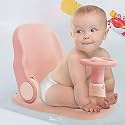 Baby Bath Seat,Infants Bathtub Seat for Sit-up,Baby Shower Chair Toddler Shower Chair for Babies 6 Months with 4 Secure Suction Cups,Adjustable Backrest Support (Pink)