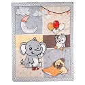 Baby Bees Elephant Moon Crib Quilt for Baby Boys and Girls | Microfiber Crib Comforter for Standard Size Crib | Super Soft Reversible Baby Quilted Blanket