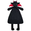 Baby Black Dragon Soft Stuffed Animal Security Blanket, Plush Dinosaur Character Lovey Blanket, Baby Shower/Nursery Gift, Newborn Infant Toddler Snuggle Blankie for Boys Girls, 16 Inches