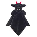 Baby Black Dragon Soft Stuffed Animal Security Blanket, Plush Dinosaur Character Lovey Blanket, Baby Shower/Nursery Gift, Newborn Infant Toddler Snuggle Blankie for Girls Boys, 14 Inches