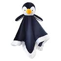 Baby Black Penguin Soft Stuffed Animal Security Blanket, Plush Penguin Character Lovey Blanket, Baby Shower/Nursery Gift, Newborn Infant Toddler Snuggle Blankie for Boys Girls, 13 Inches