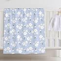 Baby Blanket Daisy Flower Purple Floral Spring for Boy Girl Newborn 30x40 Inch Toddler Infant Nursery Throw Blankets Double Layer Comfy Soft Plush Stroller Crib Quilt