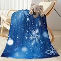 Baby Blanket Snowflake Snow Christmas Pattern Winter for Boy Girl Newborn 30x40 Inch Toddler Infant Nursery Throw Blankets Double Layer Comfy Soft Plush Stroller Crib Quilt